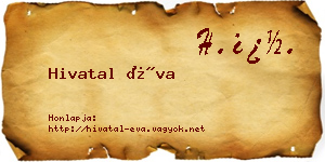 Hivatal Éva névjegykártya